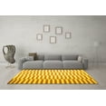 thumbnail image 3 of Ahgly Company Indoor Square Abstract Yellow Contemporary Area Rugs, 6' Square, 3 of 4