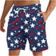 thumbnail image 1 of Pantalones Cortos Deportivos para Hombre, Pantalones Cortos de Playa con Cordón Impreso para el Día de la Independencia con Bolsillo Hechos de 95% Poliéster 5% Spandex, Pantalones Cortos Deportivos Pa, 1 of 4