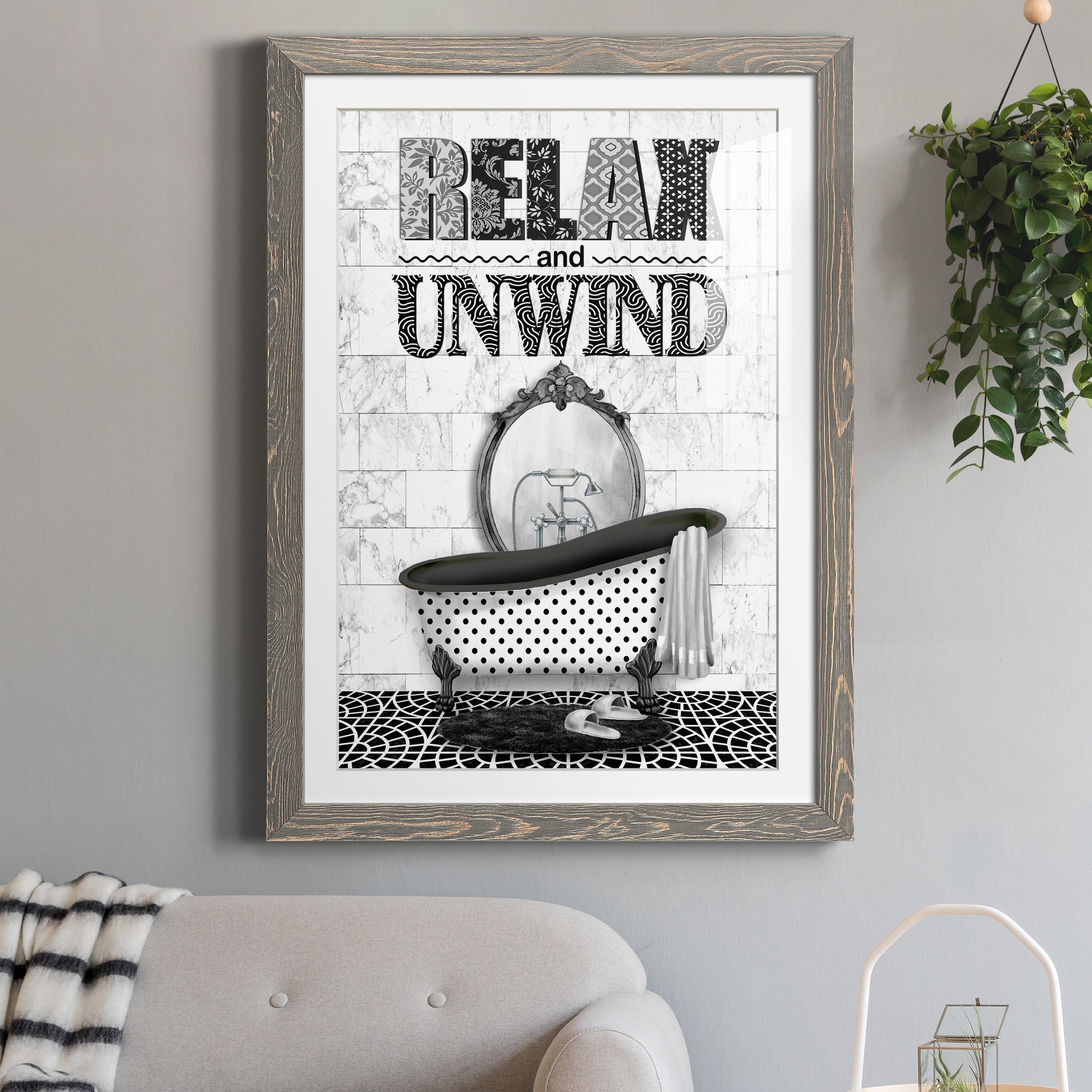 Relax and Unwind - Premium Framed Print - Distressed Barnwood Frame - Ready to Hang