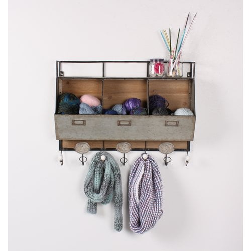 Designovation Arnica Rustic Wall Mounted Coat Rack Com Designovation Arnica Rustic Wall, Rustic Wall Coat Rack With Storage