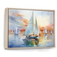 thumbnail image 2 of Designart "Regatta in Watercolor Minimalism II" Sailing Boat Floater Framed Wall Decor, 2 of 7