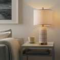 thumbnail image 6 of Cinkeda 22" Resin Touch Control Table Lamp with USB Ports Rustic Farmhouse Bedside Nightstand Lamps Set of 2 for Living Room Bedroom, 6 of 9