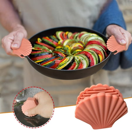 

Mittory Gift for Women Men 2 Kitchen Covers High Temperature Resistant Gloves Scalding Silicone Casseroles Bowls And Dishes Shell Insulation Clip