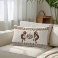 thumbnail image 6 of Boho Ethnic Throw Pillow Cover 20 x 36 Inch Decorative Pillow Cover Orange Ancient Southwest Tribal Art Lumbar Pillowcase Seasonal Rectangle Cushion Case for Couch Sofa Bed Living Room, 6 of 9
