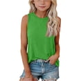 thumbnail image 2 of CCRFTGI Tank Tops for Girls Size 7-8 Sleeveless Summer Casual Girls Fashion Camisole Tops Soft Lightweight Loose Fit Crew Neck Tops Shirts Light Green 12-13 Years, 2 of 5