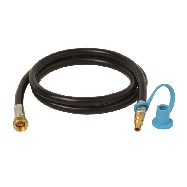 Flame King Propane Hose 100304-48 For Use With 100395 Series Hoses; Pigtail Quick Connector; 3/8 Inch Inside Diameter Female SAE Gas Flare; 48 Inch Length