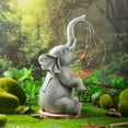 thumbnail image 5 of Solar Elephant Statue Solar Resin Garden Decor Outdoor Sculpture Resin Garden Decor for Outdoor Display, 5 of 8