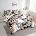thumbnail image 3 of Manfei Happy Halloween 7-Piece Bedding Comforter Set,Horror Ghost Bats King Bedding Sets,Cute Orange Pumpkin Lantern Bed Sheets For Boys Kids,Luxury Bedroom Decor Reversible, 3 of 8