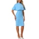 thumbnail image 4 of INSPIRE CHIC Elegantes Vestidos de Negocios para Mujeres Conjuntos de Dos Piezas con Capa y Vestido M Azul Cielo, 4 of 6