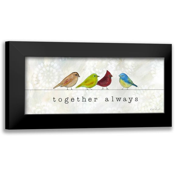 Dundon, Caitlin 14x8 Black Modern Framed Museum Art Print Titled - Birds of a Feather II
