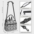 thumbnail image 2 of Disketp Black White Halloween Lonchera Térmica para Mujer y Hombre, Bolsa de Almuerzo Reutilizable e Impermeable para Trabajo, Viajes y Picnic, 2 of 7