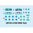 thumbnail image 3 of Trumpeter 6745 British Heavy Cruiser York 1/700 Scale Plastic Model Kit, 3 of 9