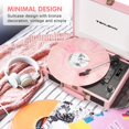 thumbnail image 4 of Tocadiscos TANLANIN Vintage Maleta Bluetooth de 3 velocidades, 4 of 8