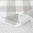 thumbnail image 5 of Erosebridal Gray Plaid Bed Spread Queen,Gingham Pattern Queen Coverlet Set For Boys,3pcs, 5 of 7