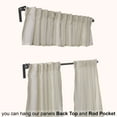 thumbnail image 4 of 3S Brother's Solid Linen Look Curtains Drapes Kitchen Valance Set of 3 Hanging Rod Pocket Window Valance Treatments Decorative Valances Tiers Café Curtains (Cream 50"x14"Valance - 24"x30"Tiers), 4 of 6