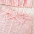thumbnail image 6 of mgoYE Newborn Baby Girls Summer Outfit Ruffle Tops Dress Bloomers Shorts Outfits Infant Dress Set Cute Baby Girl Clothes(Pink,6-12 Months), 6 of 7