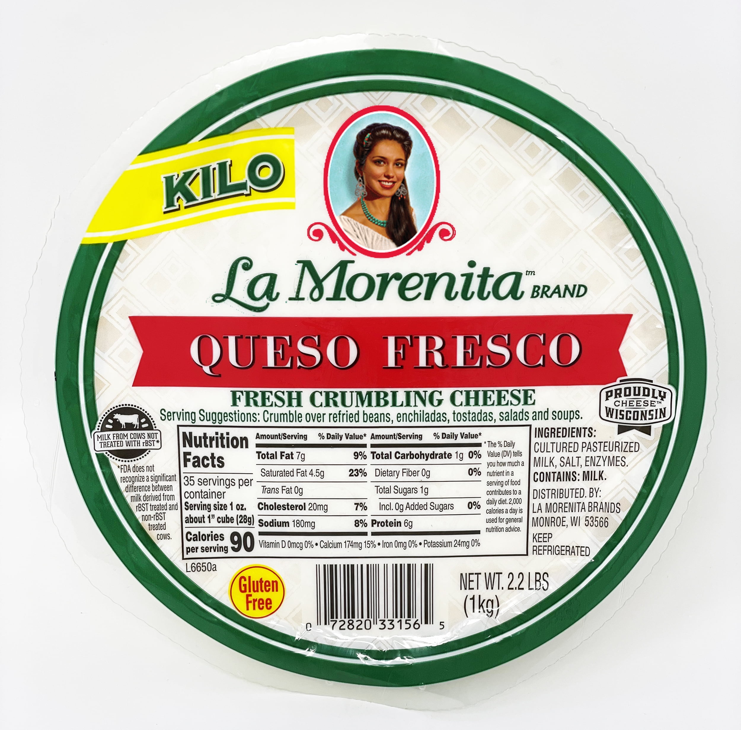 La Morenita Queso Fresco Fresh Crumbling Cheese, 35.2 Oz