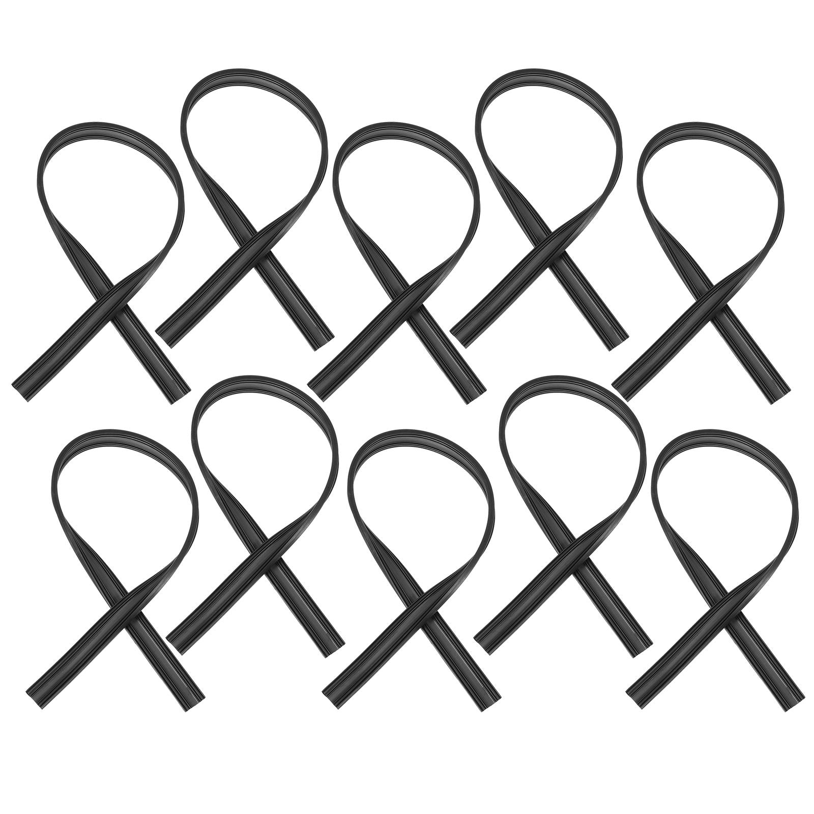 CHICHUMID 10Pcs Wiper Blades Refills Inserts for Lorries Windshield Wiper Rubber Black
