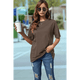 thumbnail image 4 of Camiseta Básica de Corta con Cuello en V, Color Café, Talla M, 4 of 5