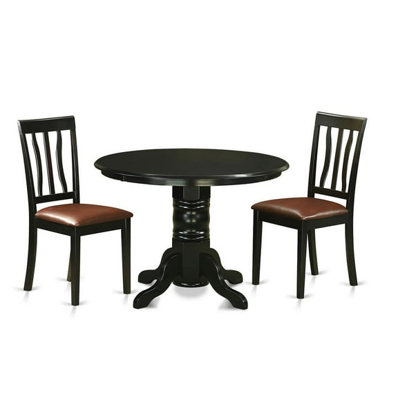 East West Furniture 3  Pcsmall  Kitchen  Table  set  for  2-Small  Kitchen  Table  and  2  Kitchen  Chairs