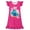 X10 Hot Pink, variant on Bysome Girls Dresses Cartoon Print Short Sleeve Crew Neck Dress Fashion Girls Dresses Size 3-4 Years Pink