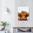 thumbnail image 3 of JRXY Cute Highland Cow Print Decor Rustic Farmhouse Wall Decor Retro Cow with Butterfly Pictures Wall Art Abstract Animal Canvas Paintings for Bedroom Bathroom Decor Funny Home Artwork 12x16 in, 3 of 4