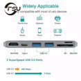 thumbnail image 5 of Hub 6 y 1 YONGSHENG type-c to HDMI extension dock converter para macbook, 5 of 5
