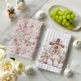 thumbnail image 3 of Sm:)e Eggs Bunny Rabbit Floral Easter Kitchen Dish Towels 18x26 Inch Set of 4 Pink, 3 of 6