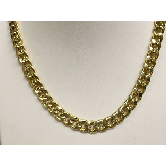 14K Gold 5mm Semi-Solid Miami Cuban Chain
