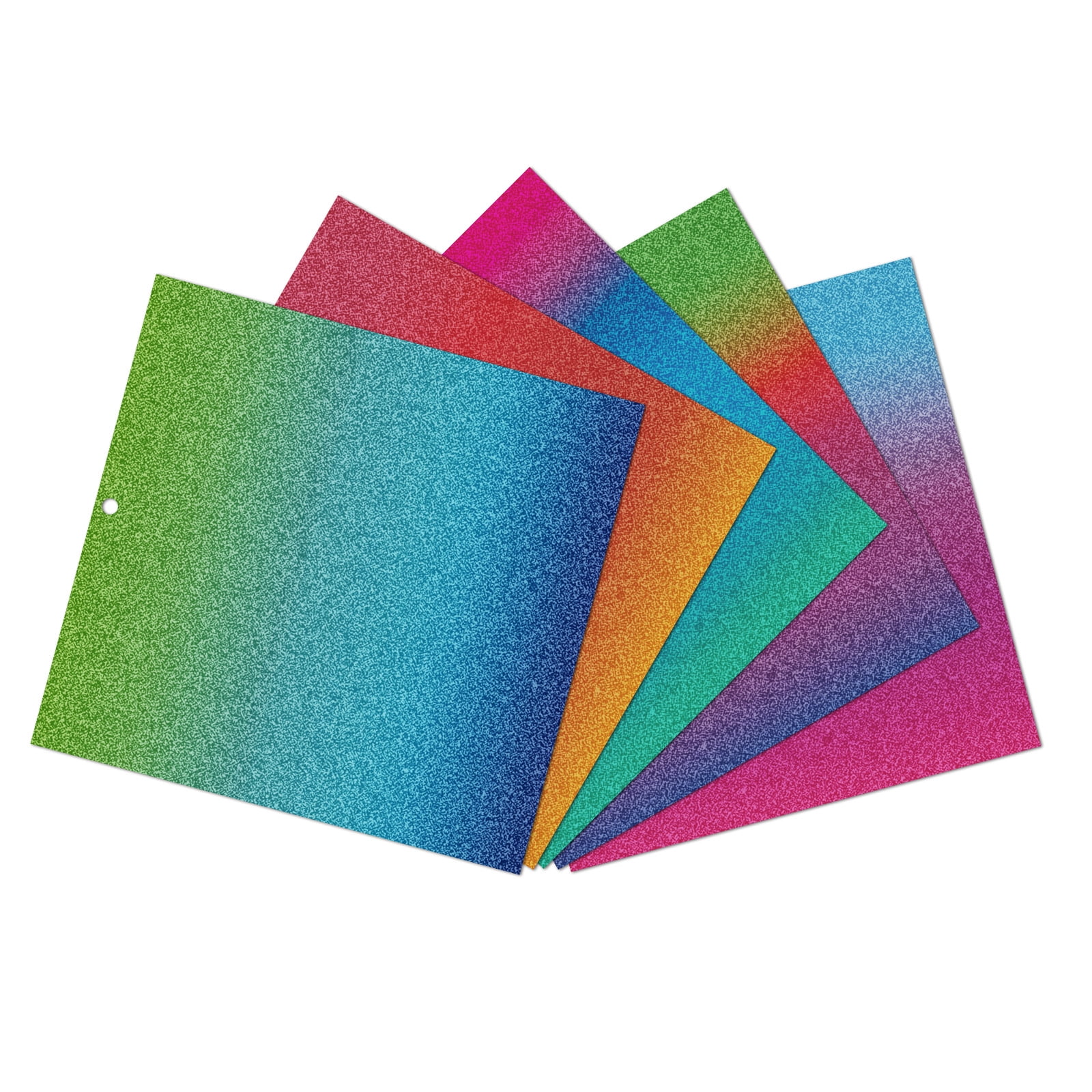 20 Sheets 12" x 12" Gradient Color Glitter Paper Pad by Recollections - Acid Free Paper for Scrapbooks - Invitations - Greeting Cards - and Arts & Crafts - 1 Pack
