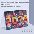 thumbnail image 4 of Dailycode Light Switch Plate Covers 3 Gang Wall Plate Plastics Outlet Covers for Kitchen Home Office Decor Dwarfs Celebrate 2025 New Year, 4 of 8