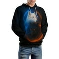 thumbnail image 3 of LAOLIUSN Men’s Wolf Pack 3D Graphic Hoodie, All-Over Print Pullover Sweatshirt, Sizes S–4XL, 3 of 7