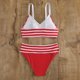 thumbnail image 5 of Traje de Baño de Mujer Más Tamaño de Impresión Bikini Traje de Baño Dividido, Poliéster Spandex para la Playa Del Verano Y la Piscina, 5 of 9