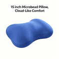 thumbnail image 2 of XIBUFE Cylindrical Pillow Comfortable Bone Type Pillow Microbead Jelly Bean Bed Pillow 15" Tube Pillow Cushion for Head,Neck,Back Support (Blue), 2 of 7
