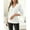 #278-White, variant on Women's Knit Sweater, Pullover Style with Button Details, V-Neck Design, Elegant and Fashionable Cotton Blend Knitwear for Daily Wear and Various Wears