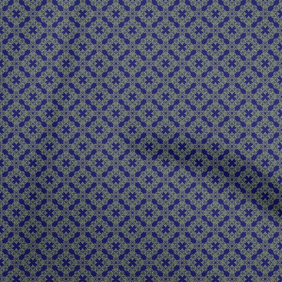 oneOone Viscose Chiffon Navy Blue Fabric Asian Floral Diy Clothing Quilting Fabric Print Fabric By Yard 42 Inch Wide