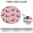 thumbnail image 6 of Cute Cartoon Dachshund Round Fitted Tablecloth with Elastic Edge,Dining Table Cover Waterproof,Outdoor Round Tablecloth for Camping,Dining,Indoor and Outdoor, 6 of 7