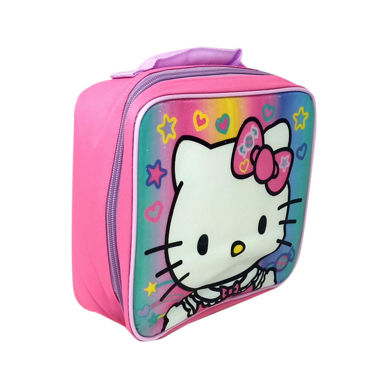 Sanrio Hello Kitty Zac Pink Ice Pack Lunch Box Sandwich Container & Thermos  2 Pc