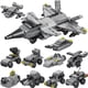 thumbnail image 1 of Bloques de construcción, juguete educativo de ensamblaje de partículas pequeñas para niños, avión de combate J-20, 10 cajas (Lele Brothers 9115), caja, 1 of 2