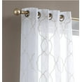 thumbnail image 2 of Dainty Home Single Light Filtering Grommet Curtain Panel, Metallic Embroidered, 54"x84", 2 of 5