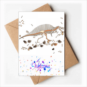 dinosaur grass b bs Welcome Back Greeting Cards Envelopes Blank