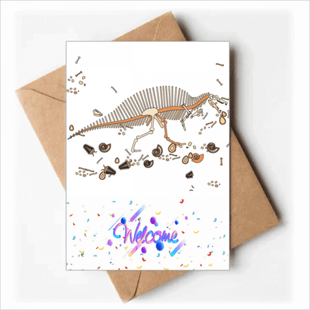 dinosaur grass b bs Welcome Back Greeting Cards Envelopes Blank