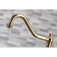 thumbnail image 3 of Kingston Brass KS3272PXBS Restoration Bridge Kitchen Faucet with Brass Side Sprayer, Polished Brass, 3 of 8