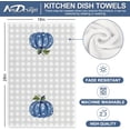 thumbnail image 2 of Fall Kitchen Dish Towel 18 x 26 Inch Blue Pumpkins Autumn Dishcloth Grey Plaid Farmhouse Decorative Hand Drying Tea Towel for Thanksgiving Holiday Kitchen Cooking Baking Cleaning, 2Pcs, 2 of 6