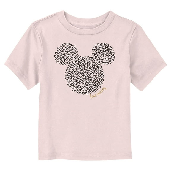 Toddler's Mickey & Friends Love Mousey Logo  Graphic Tee Light Pink 2T