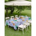 thumbnail image 4 of Outdoor Tablecloth with Umbrella Hole for Patio/Picnic/Party/Camping, Cartoon Dinosaur Waterproof Table Cloth Rectangle Table Cover Washable, Watercolor Funny Cute Dino Sun Purple (60"x 84"), 4 of 8