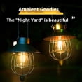 thumbnail image 2 of kurtrusly Solar Lantern, Metal Lantern, Solar Edison Bulb Design, Waterproof, Hanging, Openwork Suitable Courtyards, Patios, Red Rust, 2 of 6