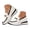 Black, variant on Platform Walking Sneakers for Women Slip on Arch Support Leather Shoes with Memory Foam Ladies Work Hiking Sneaker Black Size 8