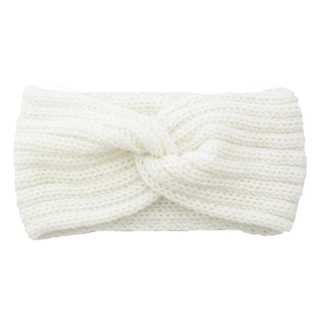 Bandeau Extensible Doux pour Oreilles Femmes Hiver Tricot Torsadé Bandeaux Cheveux