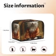 thumbnail image 5 of Kdxio Haystack Meditating Cat Print Toaster Cover Bread Machine Cover Fits for Most Standard 2 Slice Toasters,Keep Toaster Free From Dust And Fingerprint Oven Dustproof Cover, 5 of 7